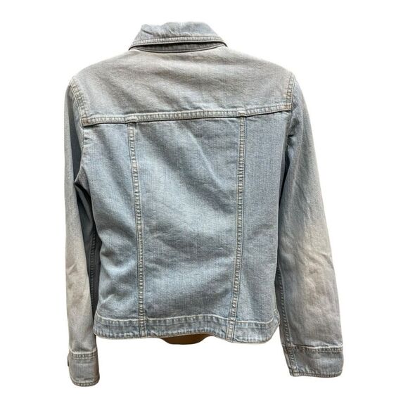 Y2K Gap Light Blue Jean Jacket Size S Stretch Vintage Classic - Picture 7 of 7